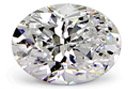 Oval cut diamond